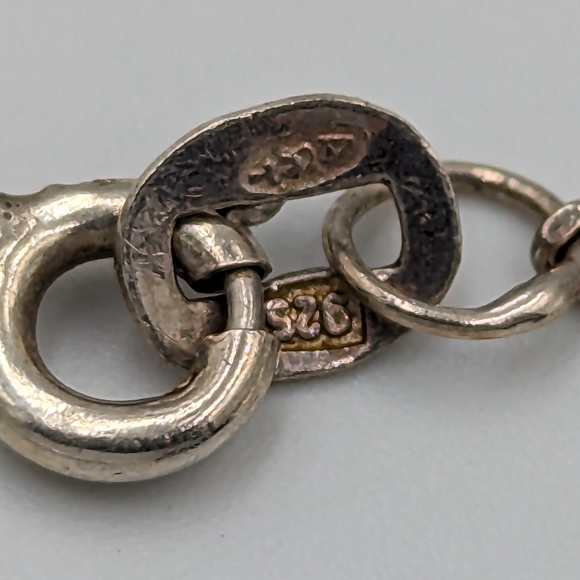 Elegant Cogniak Color Baltic Amber Sterling 925 Art Nouveau Style Necklace 20" - Picture 8 of 10